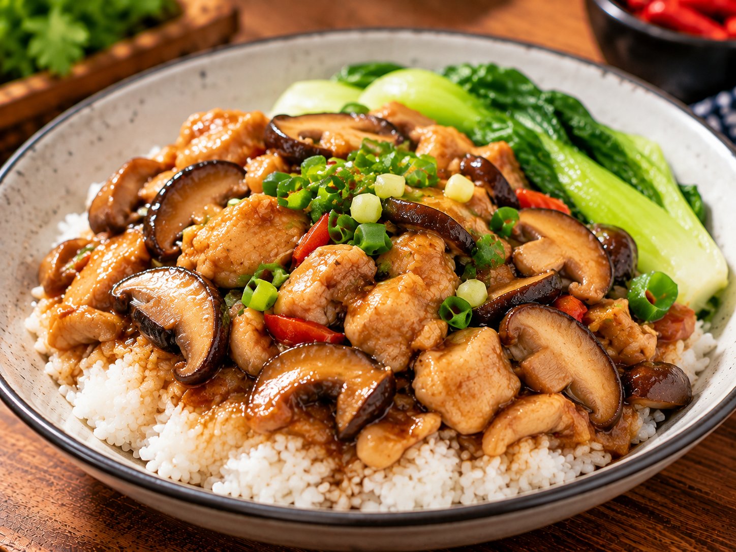 香菇滑鸡盖饭