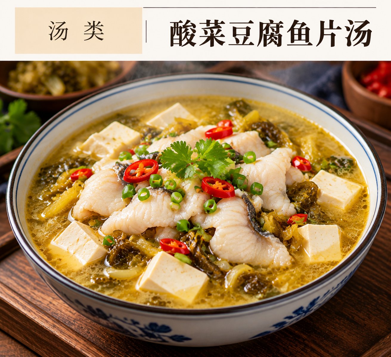 酸菜豆腐鱼片汤