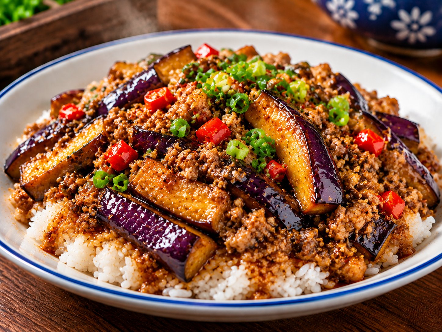 茄子肉沫盖饭
