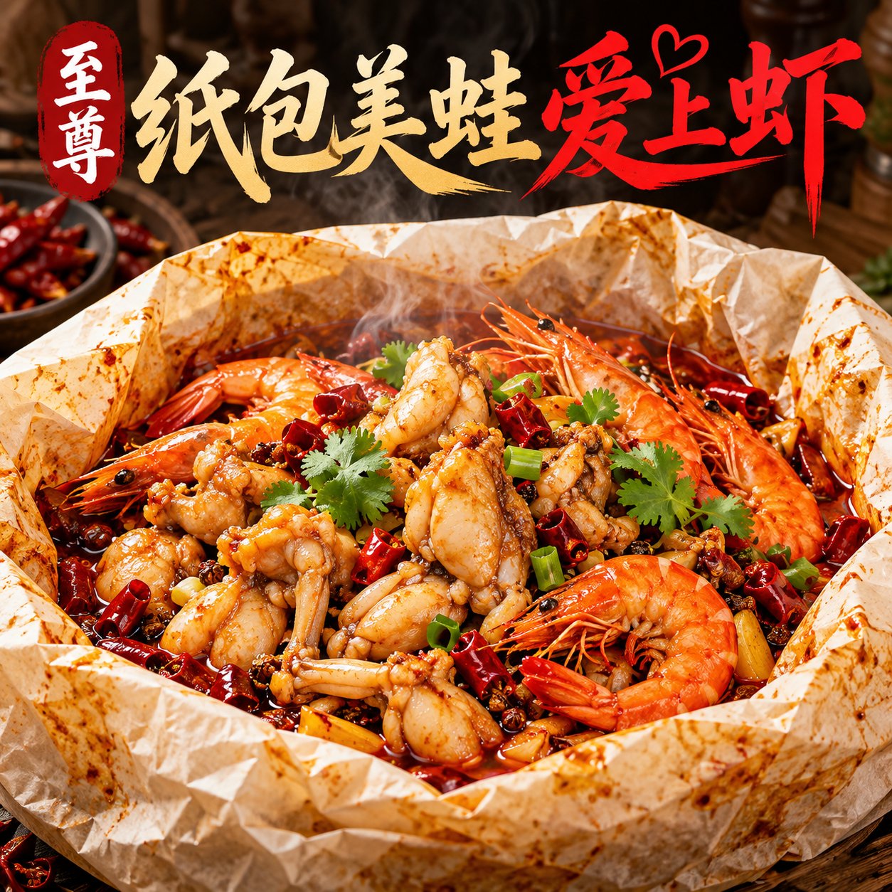 至尊纸包美蛙爱上虾