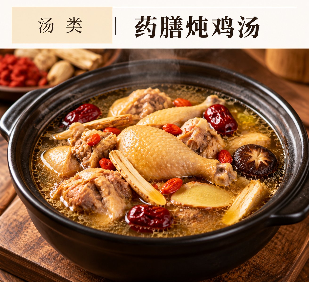 药膳炖鸡汤