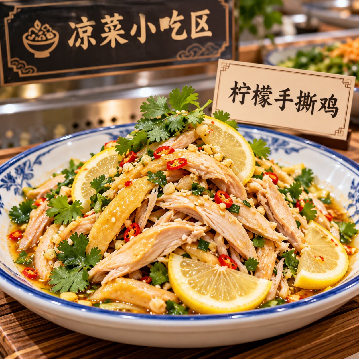 柠檬手撕鸡