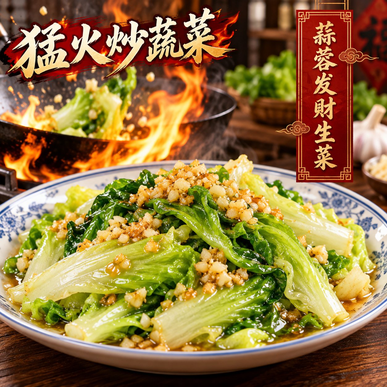 蒜蓉发财生菜