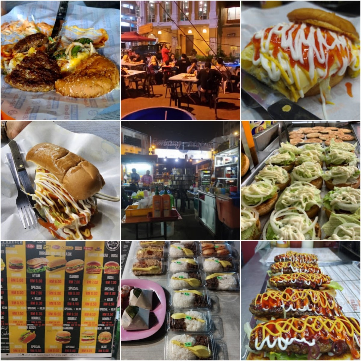 🍔怡保Gerai Haruns Burger | Gerbang Malam🍔 · Menu images