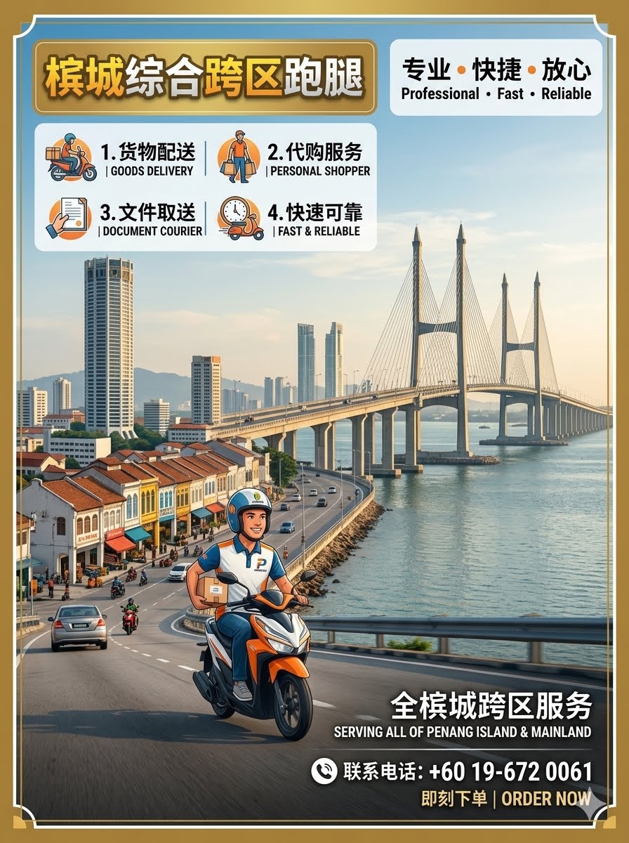 🏃槟城综合跨区跑腿🏃